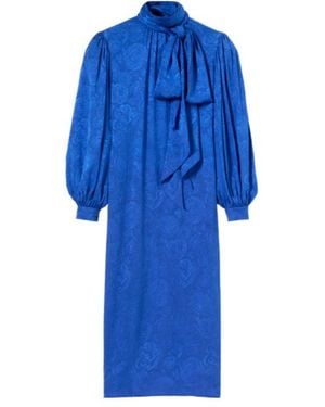 Gucci Silk Jacquard Dress - Blue