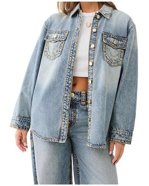 True Religion Denim Super T Shacket - Blue