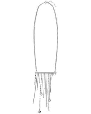 Maison Margiela Fringe Chain-Detail Necklace - White