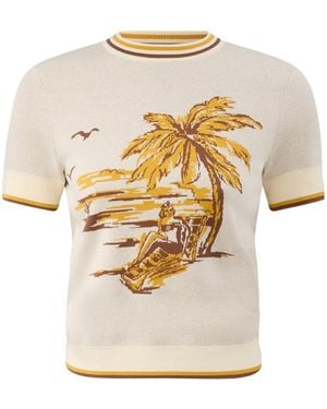 Zimmermann Daylightpam-Tree Jacquard T-Shirt - White