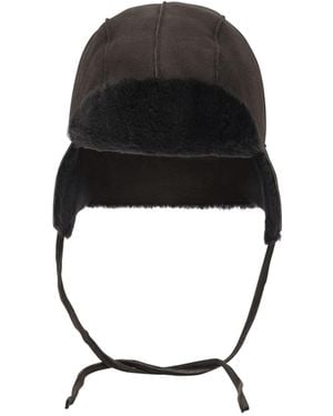 AURALEE Mouton Merino Wool Cap - Black