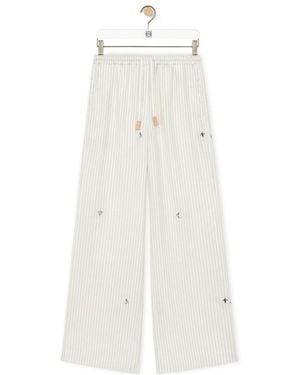 Loewe Striped Drawstring Pyjama Trousers - White