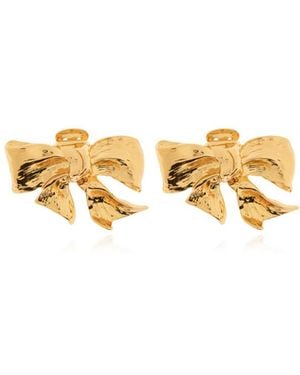 Moschino Bow Earrings - Metallic