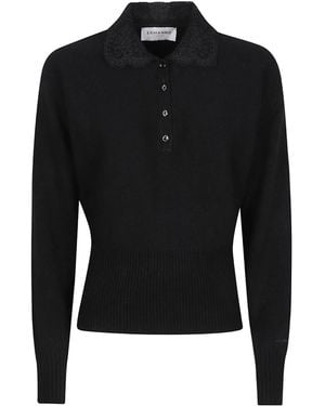 ERMANNO FIRENZE Button-Up Long-Sleeve Sweater - Black