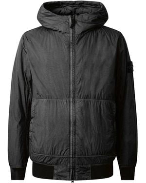 Stone Island Simple And Casual Coat - Black