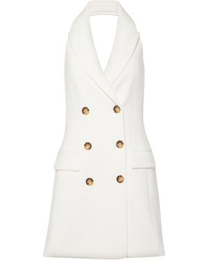 Veronica Beard Claridge Cotton-Blend Blazer Dress - White