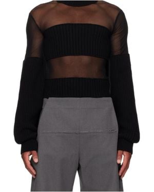 Jean Paul Gaultier Cropped Jumper - Black