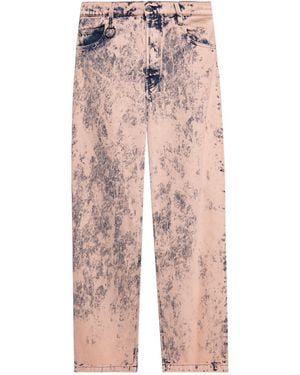 Etudes Studio District Overdyed Ring Embellished Jeans - Pink