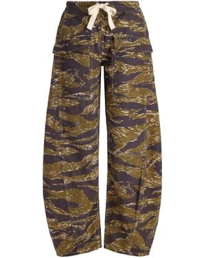 R13 Reversible Leopard-Stripe Trousers - Multicolour