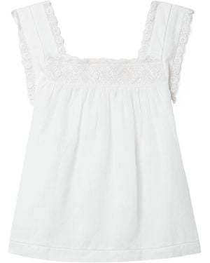Doen Sleeveless Tops - White