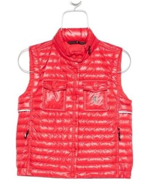 Moncler Grenoble Logo Patch Padded Gilet - Red