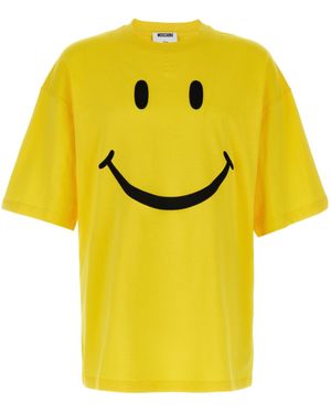 Moschino Smiley Jersey T-Shirt - Yellow