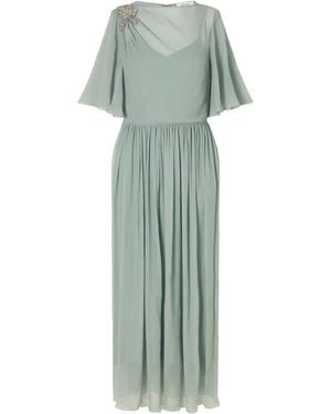 Erdem Crystal-Embellished Silk Midi Dress - Green