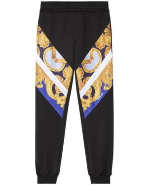 Versace Baroque Printed Panelled Joggers - Black