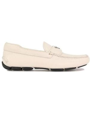 Prada Logo Casual Business Shoes - White