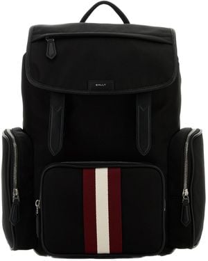 Bally Logo Printed Code Explorer Backpack - Black