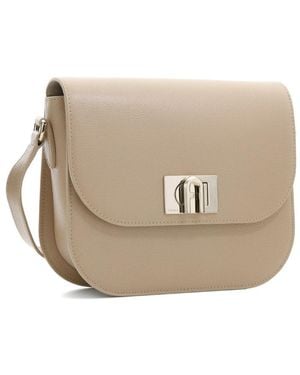 Furla Logo Shoulder Bag - Natural