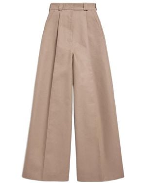 Balenciaga Wide-Leg Flared Trousers - Natural