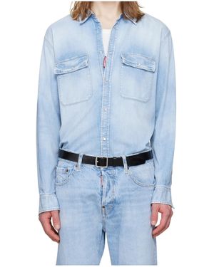 DSquared² Long-Sleeved Denim Shirt - Blue