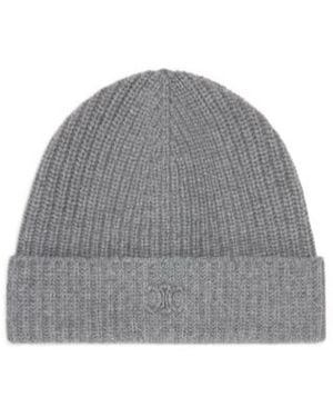 Celine Triomphe Beanie - Gray