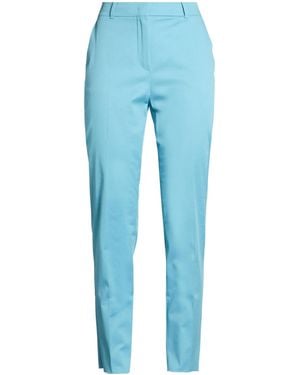 Max Mara Solid Color Slim-Fit Pants - Blue