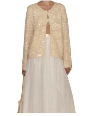 Bode Sequin Spotlight Swing Cardigan - Natural