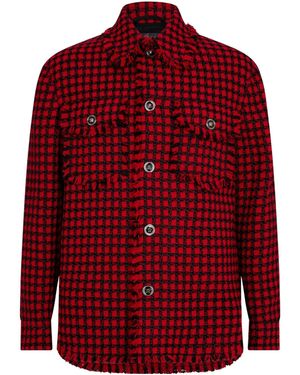 Versace Tweed Overshirt - Red