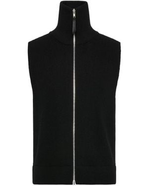 Maison Margiela Zip Knit Gilet - Black