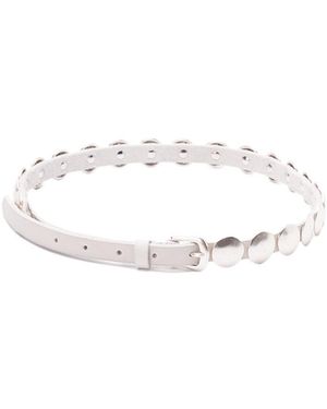 Golden Goose Studded Belt - White