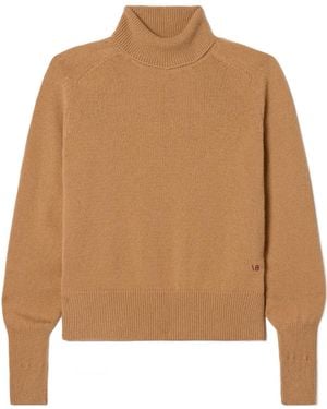 Victoria Beckham Wool Turtleneck Jumper - Brown