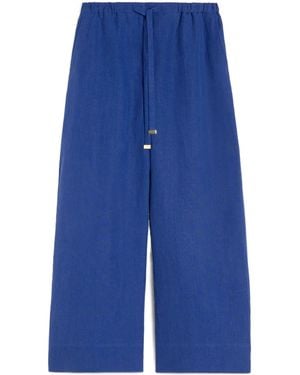 Max Mara Drawstring Casual Pants - Blue