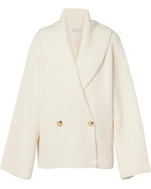 Vince Ribbed-Knit Jacket - Natural