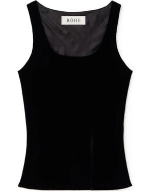 Rohe Sleeveless Square-Neck Tank Top - Black