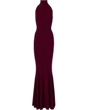 Norma Kamali Turtleneck Jersey Gown - Red