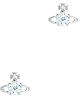 Vivienne Westwood Reina Crystal-Embellished Orb Stud Earrings - White