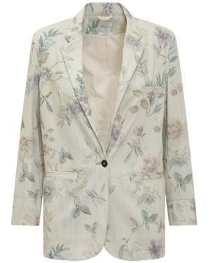 forte_forte Floral Blazer Jacket - White