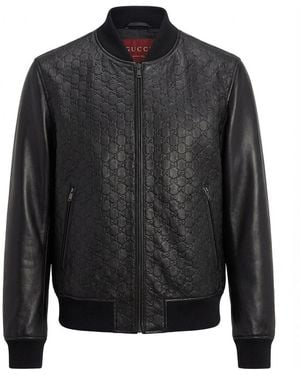 Gucci Monogrammed Zip-Up Jacket - Black