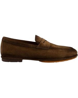 Santoni Carlo Slip-On Loafers - Brown