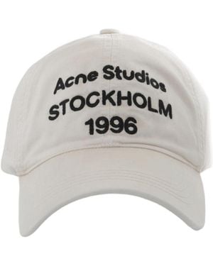 Acne Studios Baseball Cap - White