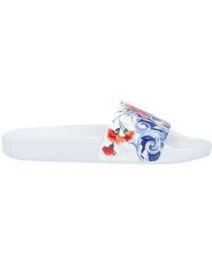 Dolce & Gabbana Printed Slides - White