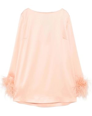 Twinset Feather-Trim Top - Pink