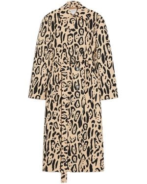 Sportmax Grembo All-Over Patterned Trench Coat - White