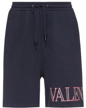 Valentino Logo Print Drawstring Shorts - Blue