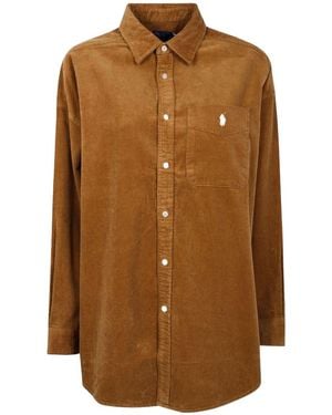 Polo Ralph Lauren Logo Patch Oversized Blouse - Brown