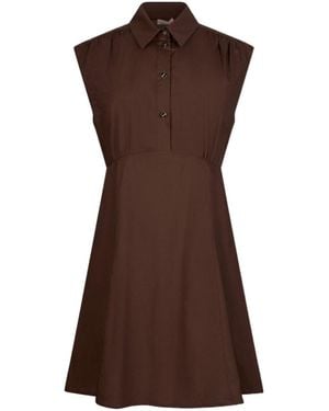 Liu Jo Short Poplin Dress - Brown