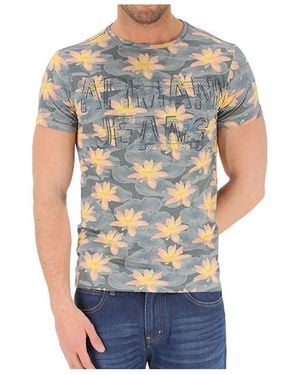 Armani Jeans Logo Details T-Shirt - Blue