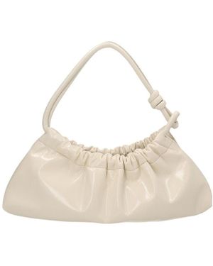 Nanushka Valerie Ruched-Detail Shoulder Bag - Natural