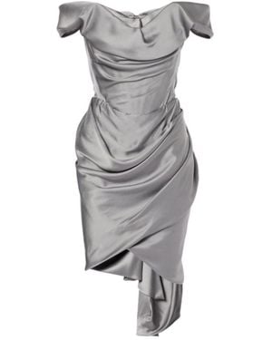 Vivienne Westwood Bridal Nova Cora Satin Corset Dress - Gray