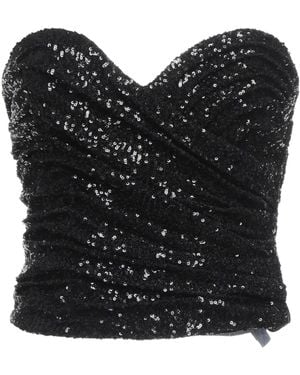 Saint Laurent Sleeveless Tulle Top - Black