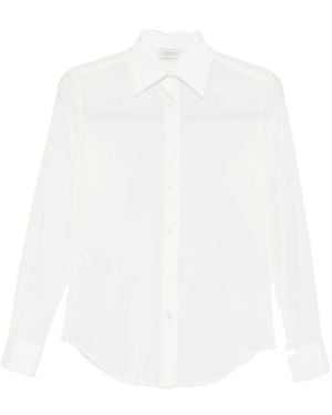Mazzarelli Button-Down Long-Sleeved Shirt - White